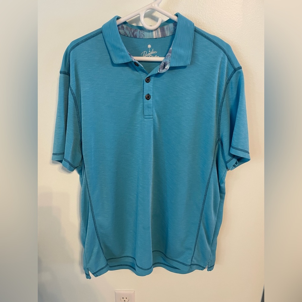 Mens Paradise Collection Blue Polo Shirt Size XL
